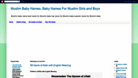 What Nameformuslimbaby.blogspot.com website looked like in 2020 (3 years ago)