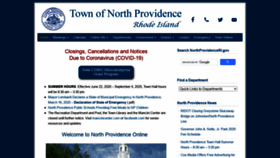 What Northprovidenceri.gov website looked like in 2020 (3 years ago)