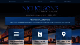 What Nicholsoncars.com website looked like in 2020 (3 years ago)