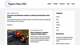 What Nigerianews360.com website looked like in 2020 (3 years ago)