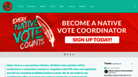 What Nativevote.org website looked like in 2020 (3 years ago)