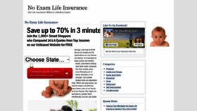 What Noexamlifeinsurers.com website looked like in 2020 (3 years ago)