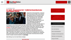 What Nachdenkseiten.de website looked like in 2020 (3 years ago)