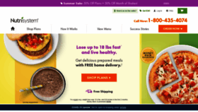 What Nutrisystem.com website looked like in 2020 (3 years ago)