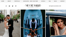 What Nicolesarah.com website looked like in 2020 (3 years ago)