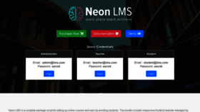 What Neonlms.com website looked like in 2020 (3 years ago)