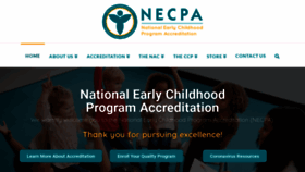 What Necpa.net website looked like in 2020 (3 years ago)