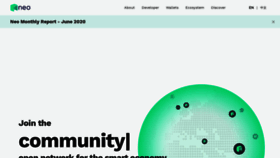 What Neo.org website looked like in 2020 (3 years ago)