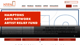 What Nyfa.org website looked like in 2020 (3 years ago)