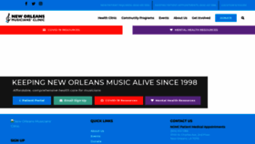 What Neworleansmusiciansclinic.org website looked like in 2020 (3 years ago)
