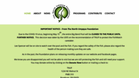 What Northumpqua.org website looked like in 2020 (3 years ago)