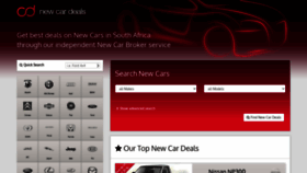 What Newcardeals.co.za website looked like in 2020 (3 years ago)