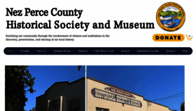 What Nezpercecountymuseum.com website looked like in 2020 (3 years ago)
