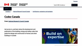 What Nationalcodes.nrc.gc.ca website looked like in 2020 (3 years ago)