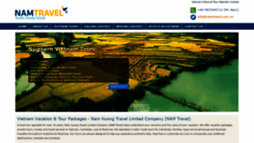 What Namtravel.com.vn website looked like in 2020 (3 years ago)