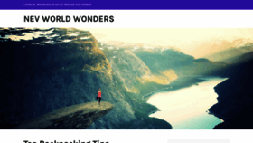 What Nevworldwonders.com website looked like in 2020 (3 years ago)