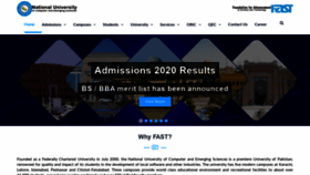 What Nu.edu.pk website looked like in 2020 (3 years ago)