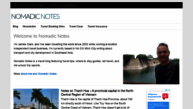 What Nomadicnotes.com website looked like in 2020 (3 years ago)