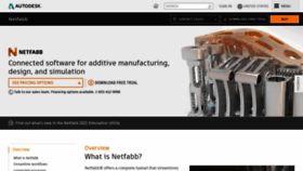 What Netfabb.com website looked like in 2020 (3 years ago)