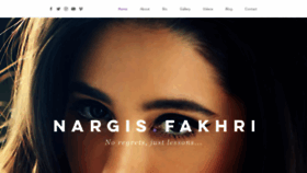 What Nargisfakhri.com website looked like in 2020 (3 years ago)