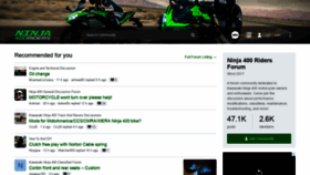 What Ninja400riders.com website looked like in 2020 (3 years ago)
