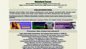 What Nairaland.com website looked like in 2020 (3 years ago)