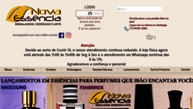 What Novaessencia.com.br website looked like in 2020 (3 years ago)