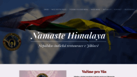 What Namastehimalaya.cz website looked like in 2020 (3 years ago)