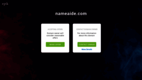 What Nameaide.com website looked like in 2020 (3 years ago)