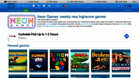 What Neongames.com website looked like in 2020 (3 years ago)