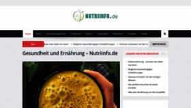 What Nutriinfo.de website looked like in 2020 (3 years ago)