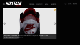 What Niketalk.com website looked like in 2020 (3 years ago)
