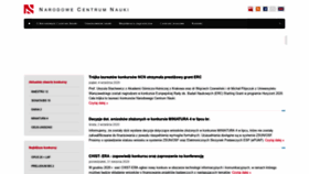 What Ncn.gov.pl website looked like in 2020 (3 years ago)