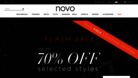 What Novoshoes.co.nz website looked like in 2020 (5 years ago)