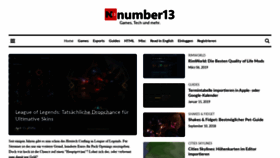 What Number13.de website looked like in 2020 (3 years ago)