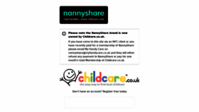 What Nannyshare.co.uk website looked like in 2020 (3 years ago)