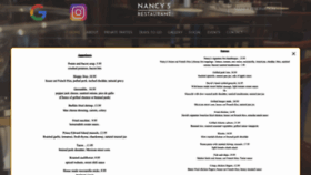 What Nancysrestaurant.net website looked like in 2020 (3 years ago)
