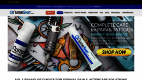 What Numbskin.com website looked like in 2020 (4 years ago)