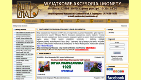 What Numizmato.pl website looked like in 2020 (3 years ago)