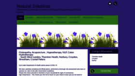 What Naturalsolutionstherapies.co.uk website looked like in 2020 (3 years ago)