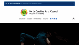What Ncarts.org website looked like in 2020 (3 years ago)