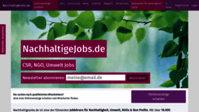 What Nachhaltigejobs.de website looked like in 2020 (3 years ago)