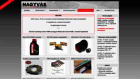 What Nagyvas.hu website looked like in 2020 (3 years ago)
