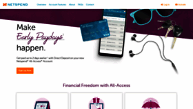 What Netspendallaccess.com website looked like in 2020 (3 years ago)