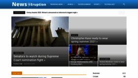 What Newseruption.com website looked like in 2020 (3 years ago)