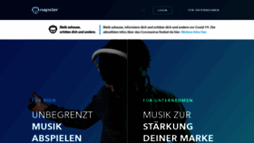 What Napster.de website looked like in 2020 (3 years ago)