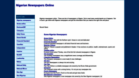 What Nigeriannewspapersonline.net website looked like in 2020 (3 years ago)