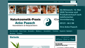 What Naturkosmetik-paasch.de website looked like in 2020 (3 years ago)