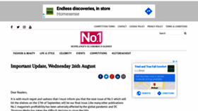 What No1magazine.co.uk website looked like in 2020 (3 years ago)