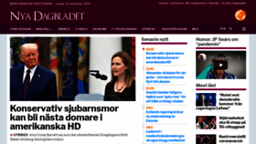 What Nyadagbladet.se website looked like in 2020 (3 years ago)